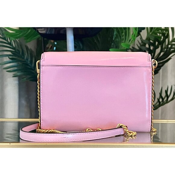 TORY BURCH PINK PATENT LEATHER EMERSON SHOULDER BAG - Picture 3 of 10